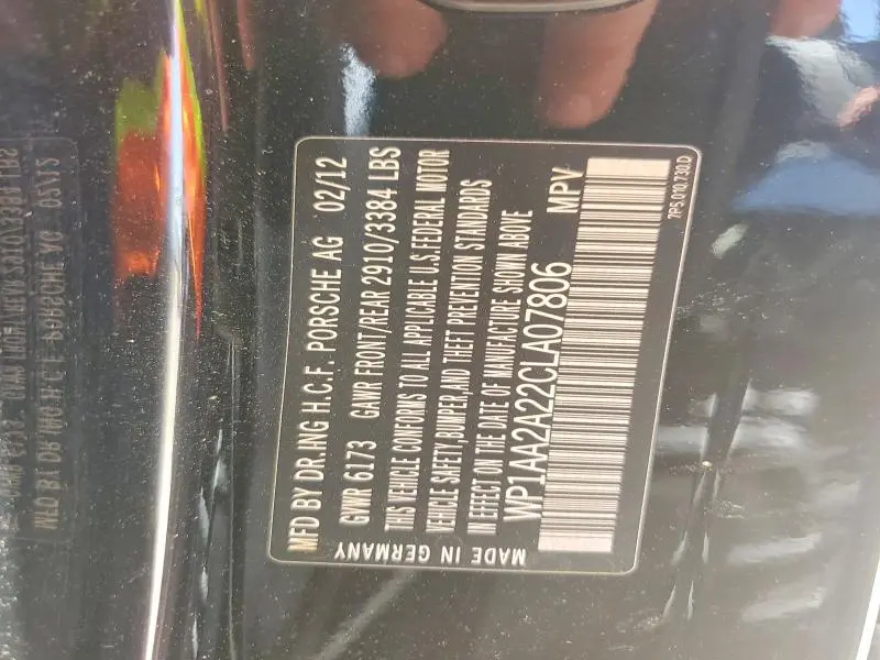 2012 PORSCHE CAYENNE   