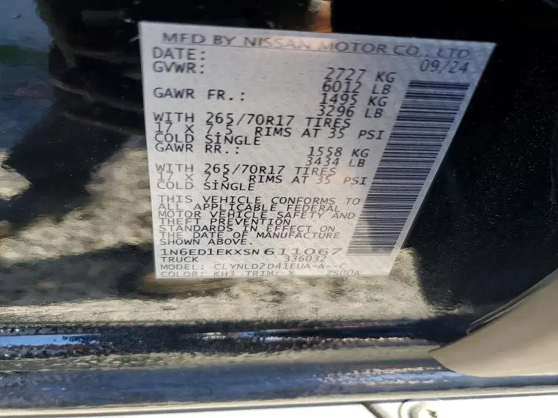 2025 NISSAN FRONTIER PRO-4X  