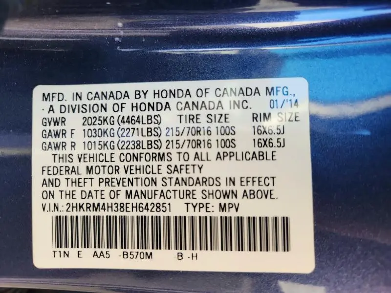 2014 HONDA CR-V LX  