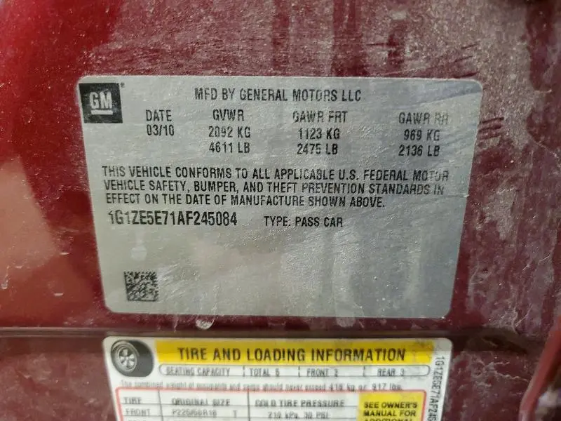 2010 CHEVROLET MALIBU LTZ  