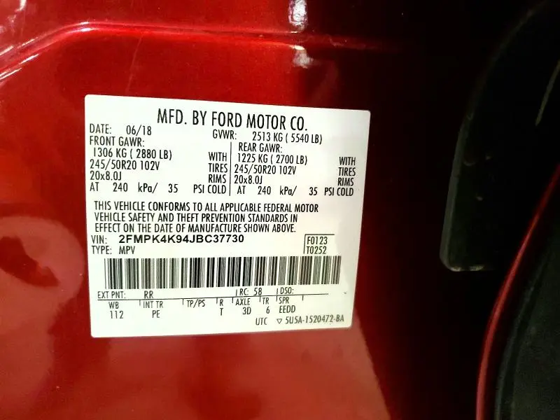 2018 FORD EDGE TITANIUM  