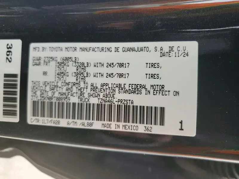 2024 TOYOTA TACOMA SR  