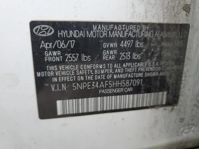 2017 HYUNDAI SONATA SPORT  