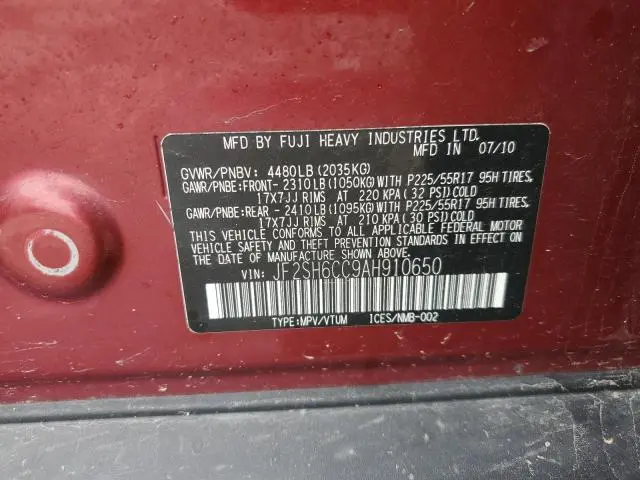 2010 SUBARU FORESTER 2.5X PREMIUM  
