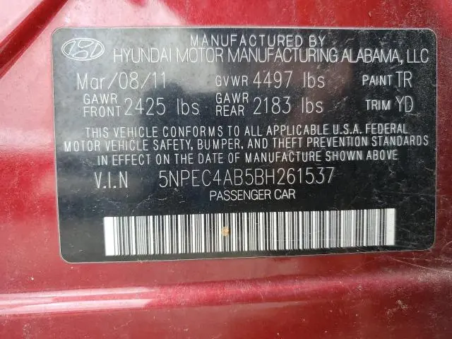 2011 HYUNDAI SONATA SE  