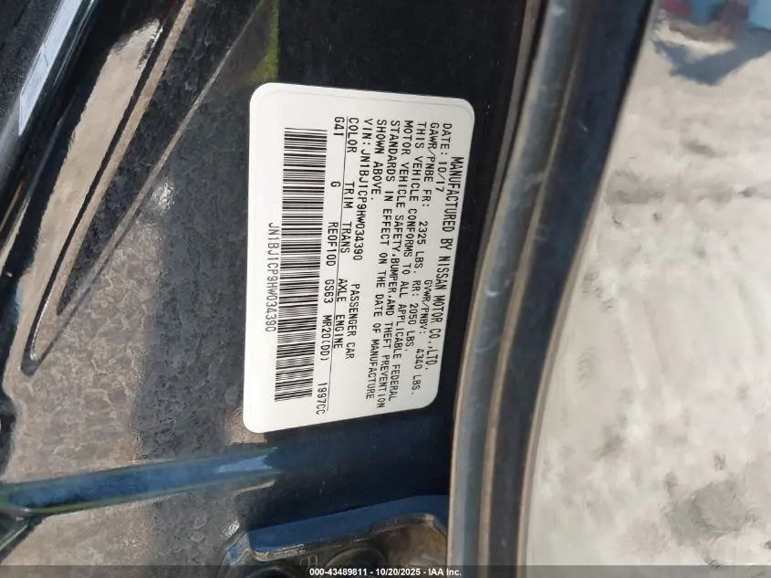 2017 NISSAN ROGUE SPORT S