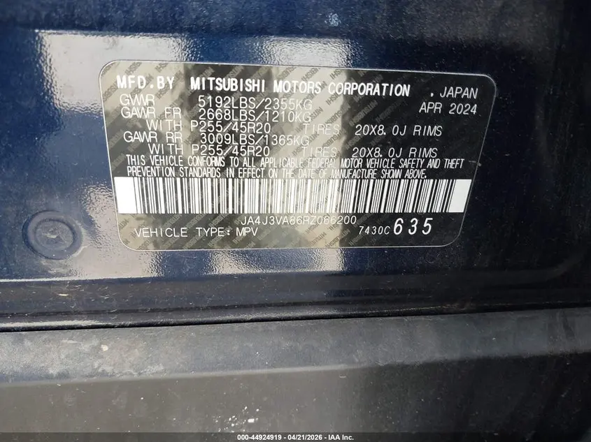 2024 MITSUBISHI OUTLANDER SE 2.5 2WD/SE BLACK EDITION S-AWC/SE BLACK EDITION W/PANO ROOF S-AWC