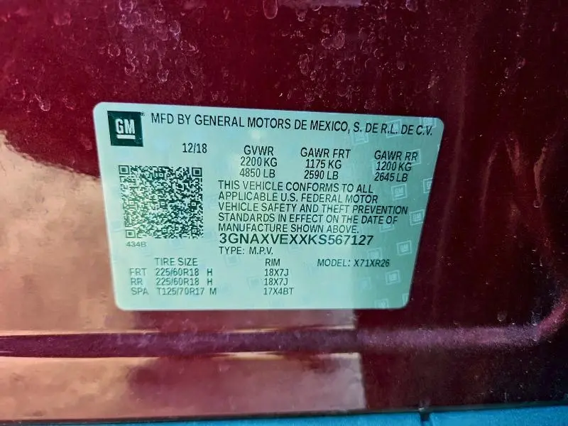 2019 CHEVROLET EQUINOX LT  