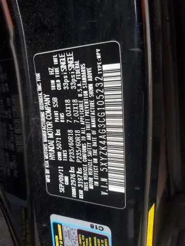 2012 HYUNDAI SANTA FE LIMITED  