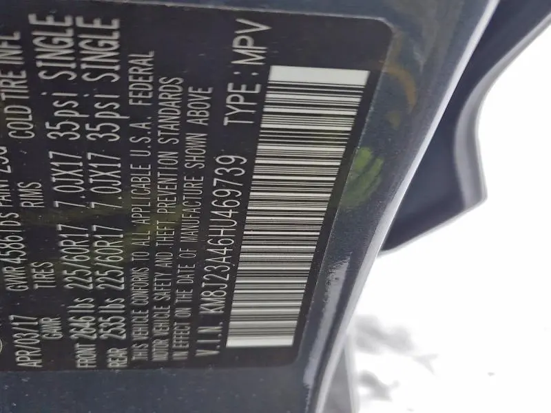 2017 HYUNDAI TUCSON SE  