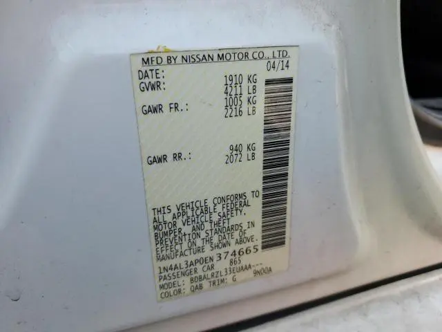 2014 NISSAN ALTIMA 2.5