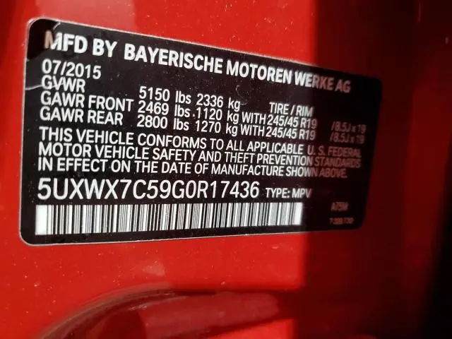 2016 BMW X3 XDRIVE35I  