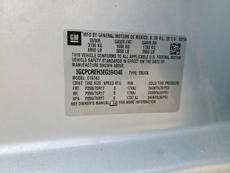 2014 CHEVROLET SILVERADO C1500 LT  