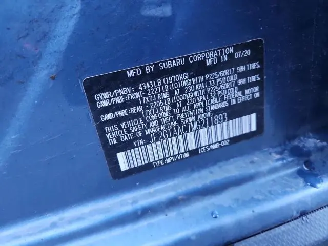 2021 SUBARU CROSSTREK   