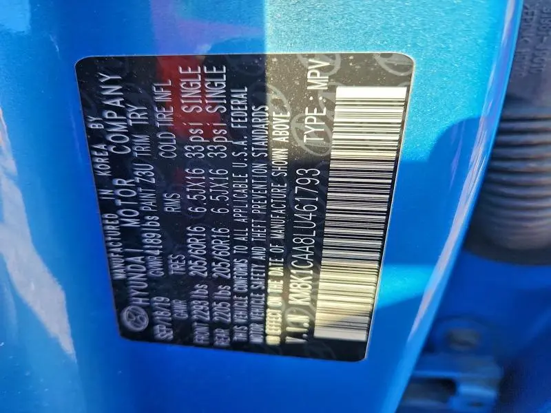 2020 HYUNDAI KONA SE  