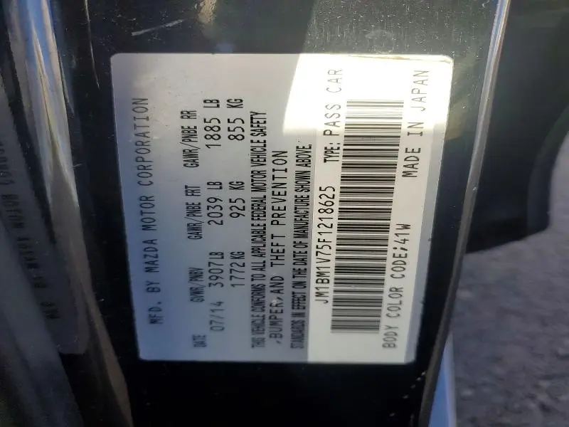 2015 MAZDA 3 TOURING  