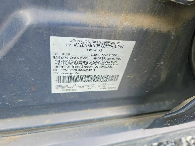 2010 MAZDA 6 I  