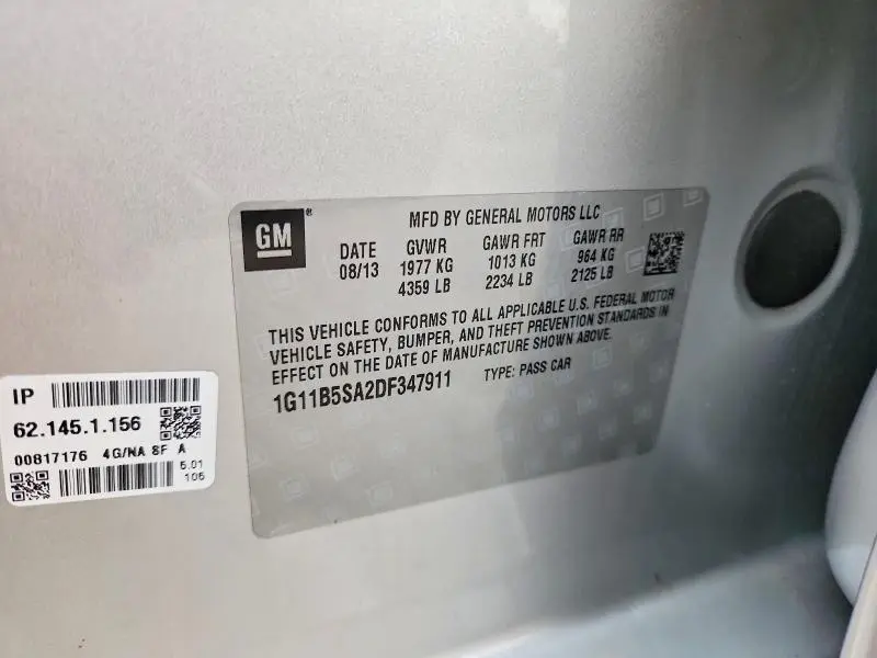 2013 CHEVROLET MALIBU LS  