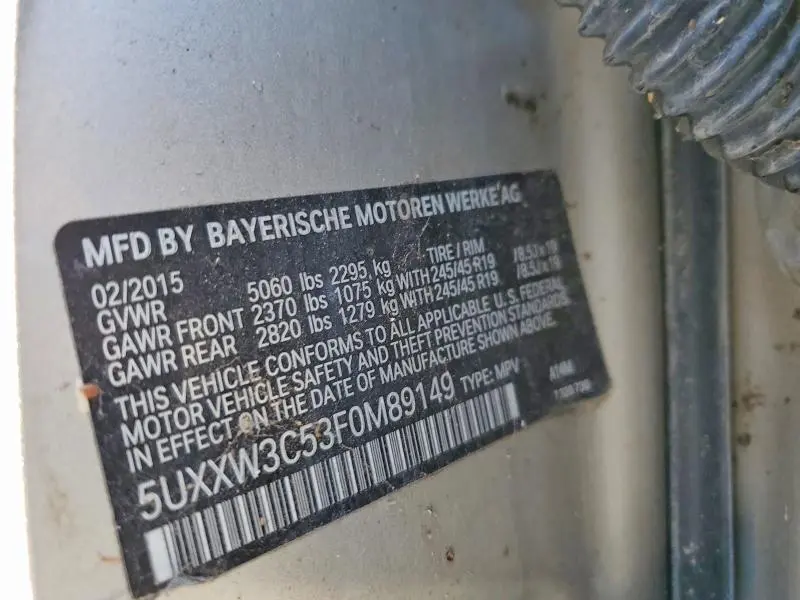 2015 BMW X4 XDRIVE28I  