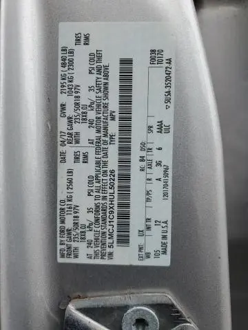 2017 LINCOLN MKC PREMIERE  