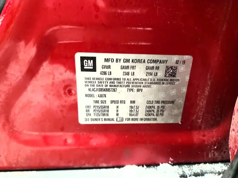 2019 BUICK ENCORE SPORT TOURING  