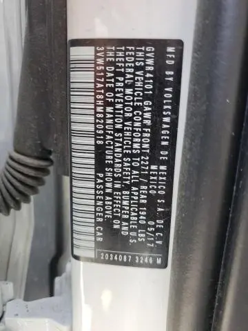 2017 VOLKSWAGEN BEETLE S/SE  