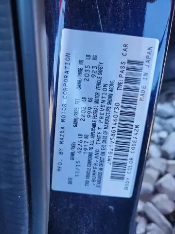 2016 MAZDA 6 TOURING  