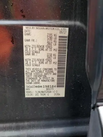 2017 NISSAN MURANO S  