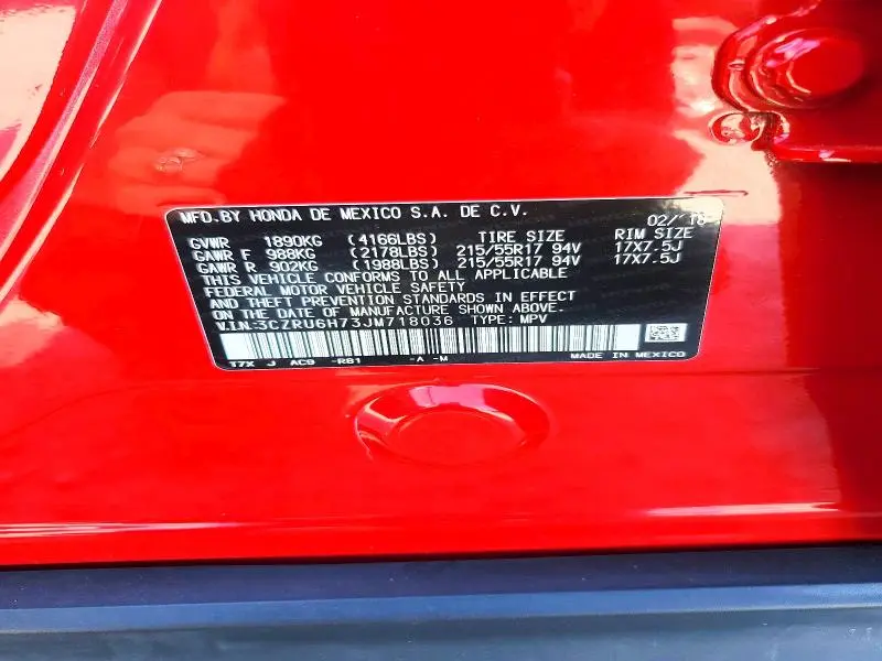 2018 HONDA HR-V EXL  