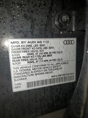 2023 AUDI Q7 PREMIUM PLUS  