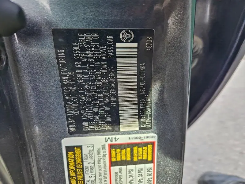 2010 TOYOTA CAMRY BASE  