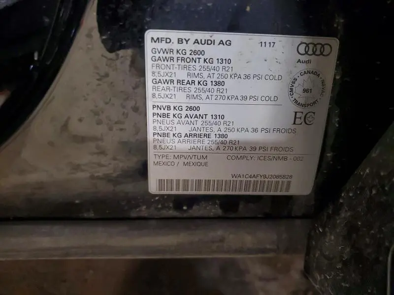 2018 AUDI SQ5 PRESTIGE  
