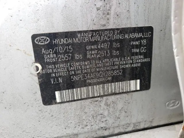 2016 HYUNDAI SONATA SPORT  