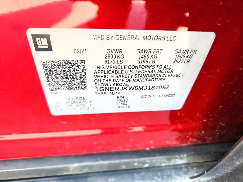 2021 CHEVROLET TRAVERSE RS  