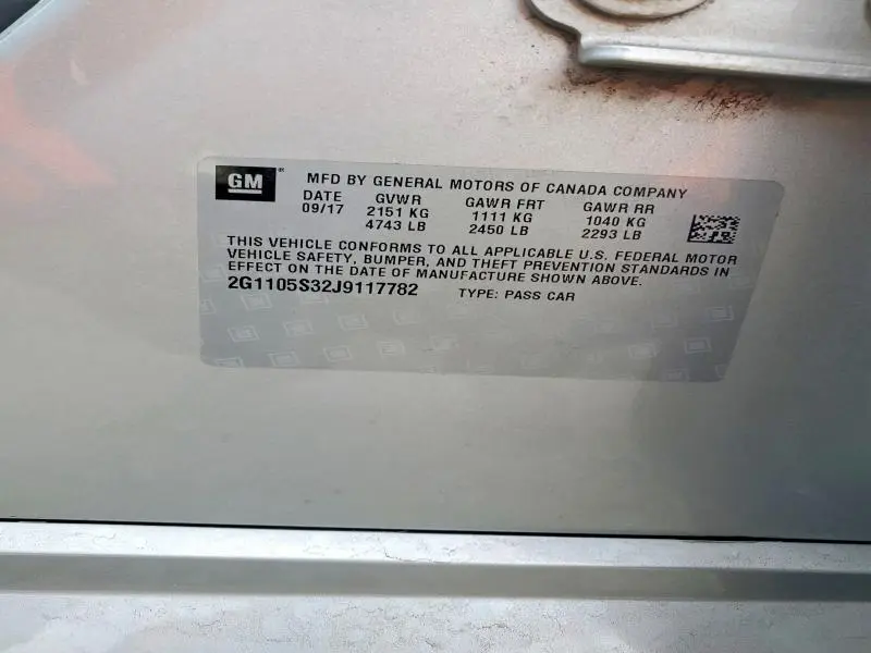 2018 CHEVROLET IMPALA LT  