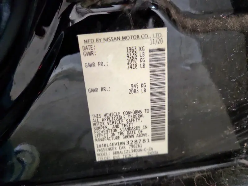 2021 NISSAN ALTIMA SL