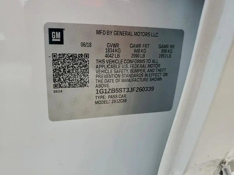 2018 CHEVROLET MALIBU LS  