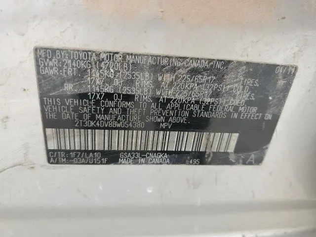 2011 TOYOTA RAV4 LIMITED