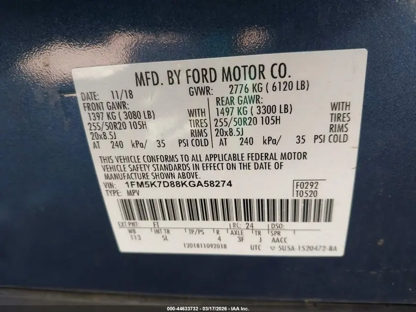 2019 FORD EXPLORER XLT