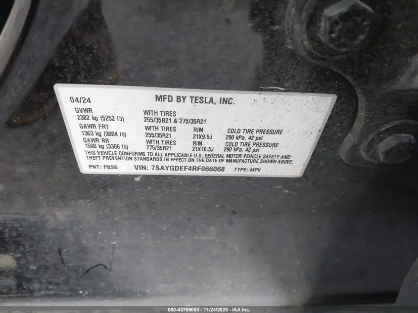 2024 TESLA MODEL Y PERFORMANCE DUAL MOTOR ALL-WHEEL DRIVE