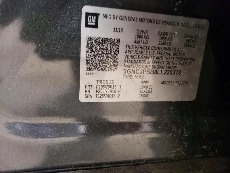 2020 CHEVROLET TRAX 1LT  