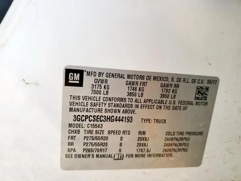 2017 CHEVROLET SILVERADO C1500 LTZ  