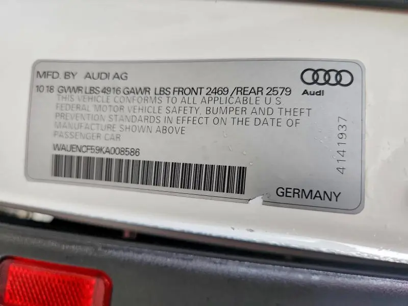2019 AUDI A5 PREMIUM PLUS S-LINE  