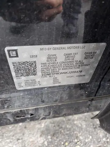 2019 CHEVROLET TRAVERSE LT