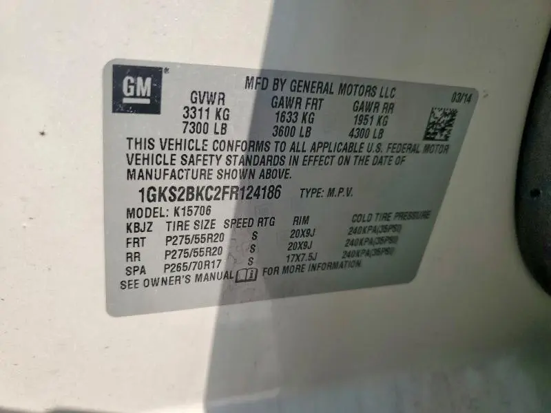2015 GMC YUKON SLT  