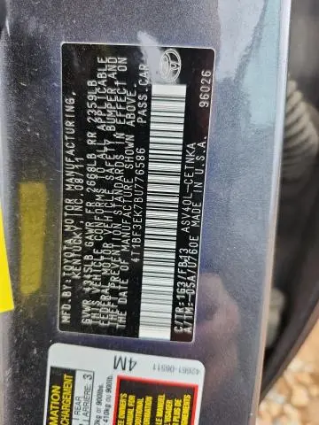 2011 TOYOTA CAMRY BASE  