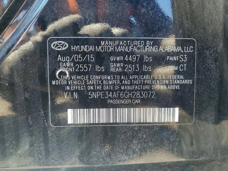 2016 HYUNDAI SONATA SPORT  