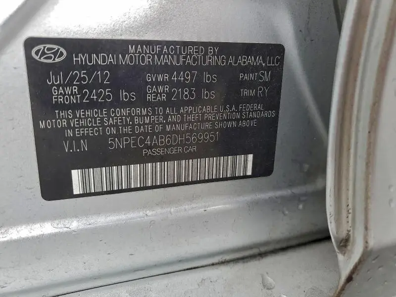 2013 HYUNDAI SONATA SE  