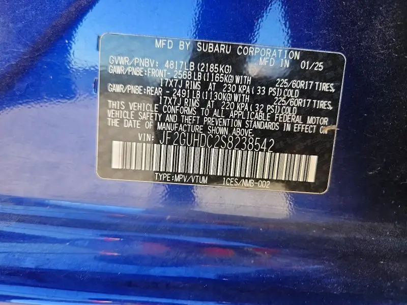 2025 SUBARU CROSSTREK PREMIUM  