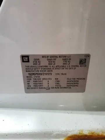 2015 CHEVROLET SILVERADO C1500  